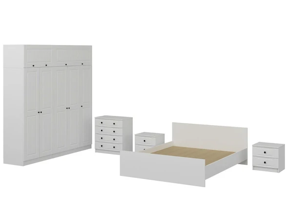 Minar Kale190 Yatak Odası Set 75 Beyaz Mebran - Resim 6