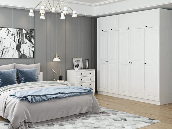 Minar Kale210 Yatak Odası Set 75 Beyaz Mebran - Resim 3