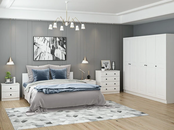 Minar Kale190 Yatak Odası Set 72 Beyaz Mebran - 2