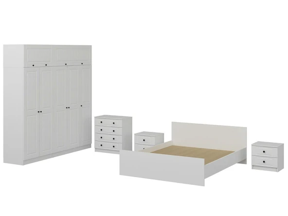 Minar Kale210 Yatak Odası Set 75 Beyaz Mebran - Resim 6