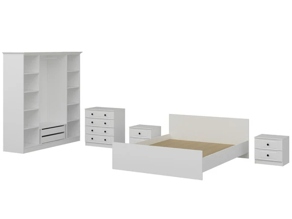 Minar Kale210 Yatak Odası Set 59 Beyaz Mebran - Resim 6