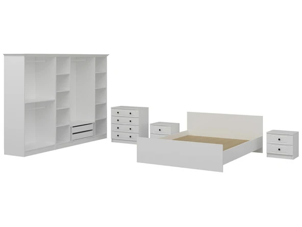 Minar Kale210 Yatak Odası Set 61 Beyaz Mebran - 5