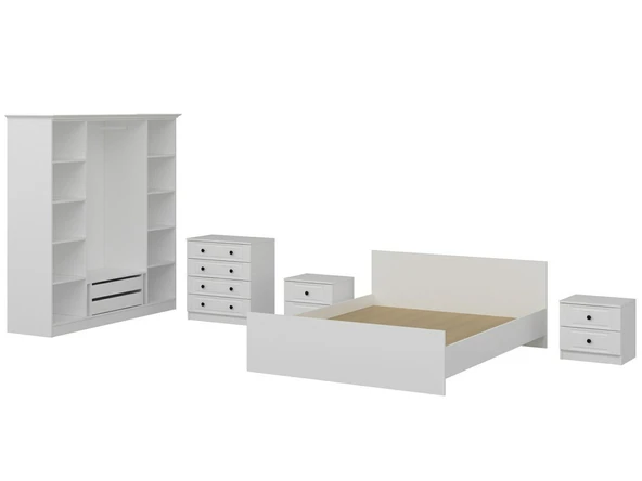 Minar Kale210 Yatak Odası Set 68 Beyaz Mebran - Resim 6