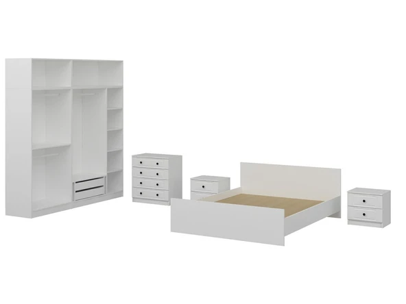 Minar Kale210 Yatak Odası Set 66 Beyaz Mebran - Resim 5