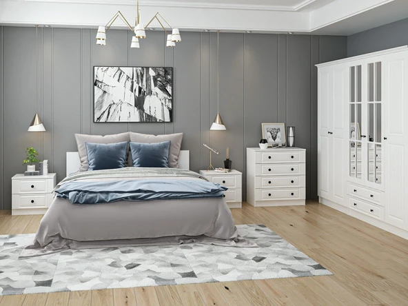 Minar Kale190 Yatak Odası Set 69 Beyaz Mebran ürün görseli