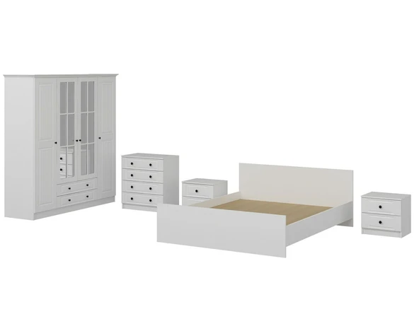 Minar Kale210 Yatak Odası Set 68 Beyaz Mebran - Resim 5