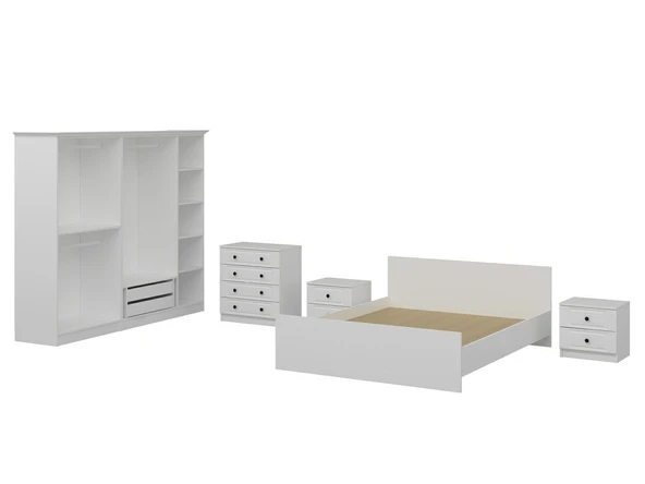 Minar Kale190 Yatak Odası Set 69 Beyaz Mebran - Resim 5