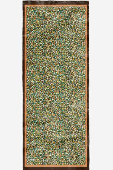 Afvente Leopar Desen Kahverengi Soft Pamuk Şal - Resim 5