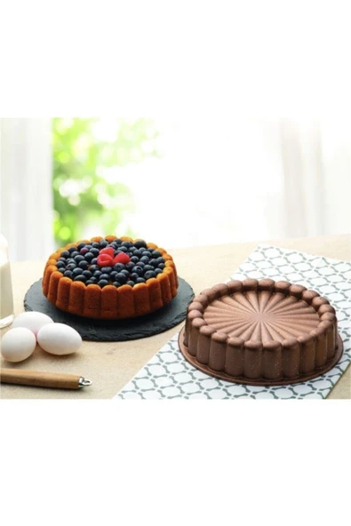 Nehir Rose Gold Papatya Aliminyum Döküm 26 Cm Tart  Kalıbı - Resim 2