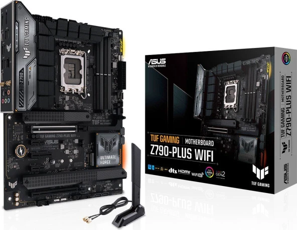 Tuf Gamıng Z790-Plus Wıfı Intel Z790 Lga1700 Ddr5 7200 Dp Hdmı 3X M2 Usb3.2 Wifi 6E + Bt Aura R