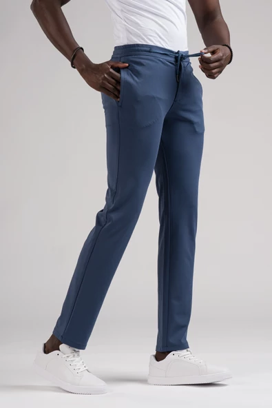 Paul Martin Slimfit Beli Lastikli Ve İplikli Full Likralı Yazlık Jogger Pantolon - 3