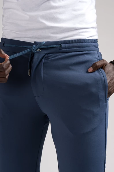 Paul Martin Slimfit Beli Lastikli Ve İplikli Full Likralı Yazlık Jogger Pantolon - 6