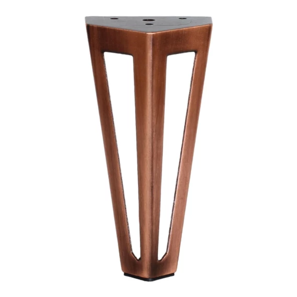 Ovit Açık Koltuk Baza Puf Kanepe Tv Ünite Masa Mobilya Ayağı Ayakları Metal Ayak 14 Cm Antik Bakır - Resim 7