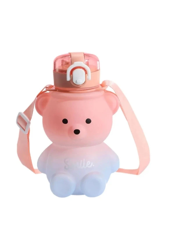 Hayal Sepeti Gülen Ayıcık Model Su Matarası Su Şişesi Suluk 800 ml Bpa Içermez Suluk Çocuk Suluk - 2