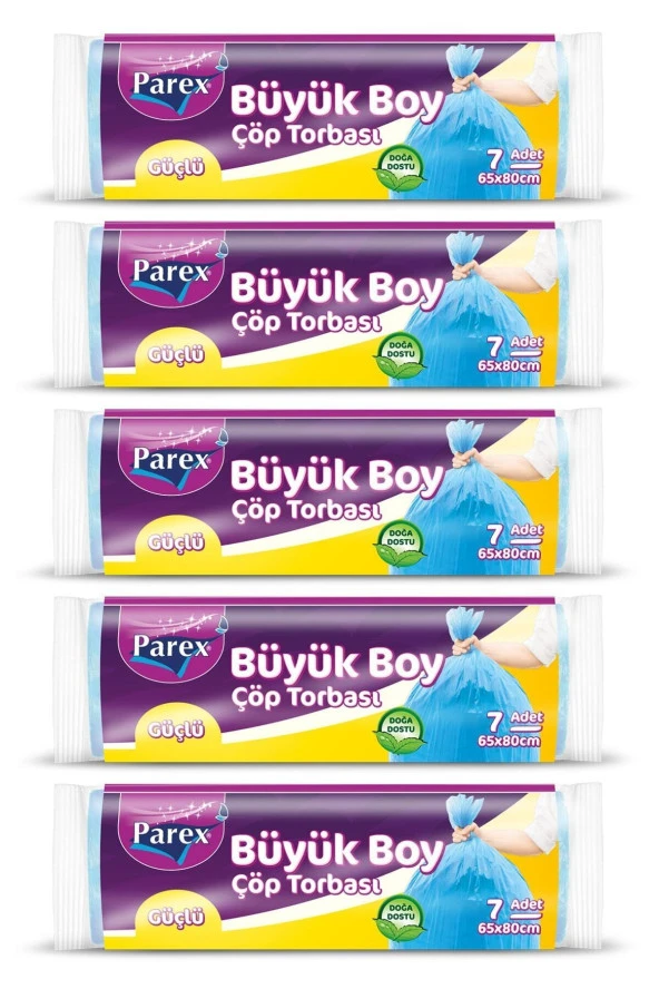 Güçlü Çöp Torbası Büyük Boy 5'li