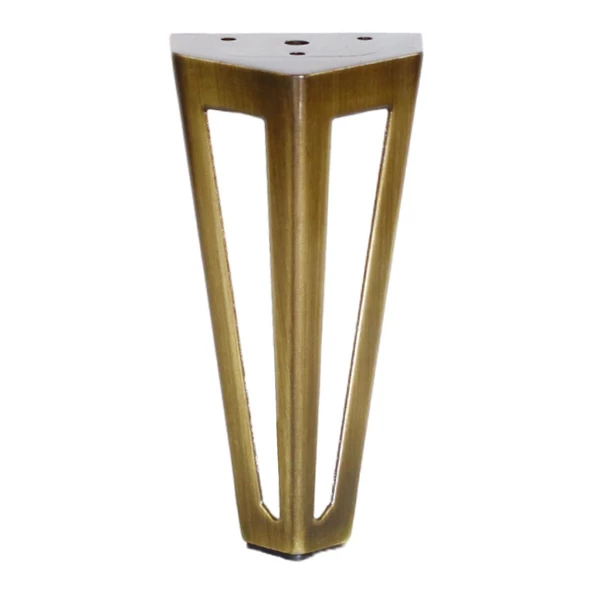 Ovit Açık Koltuk Baza Puf Kanepe Tv Ünite Masa Mobilya Ayağı Ayakları Metal Ayak 14 Cm Antik Sarı - Resim 7