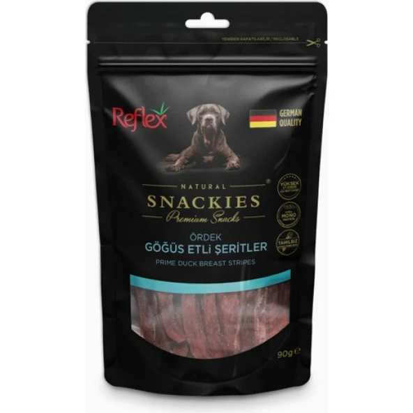 Reflex Snackies Ördek Göğüs Şeritleri Kurutulmuş Et Köpek Ödülü 90gr