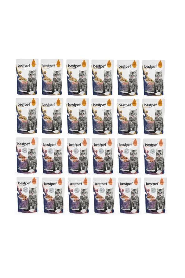 Bestpet Yetişkin Jelly Pouch Biftekli Kedi Maması 85 gr X 24