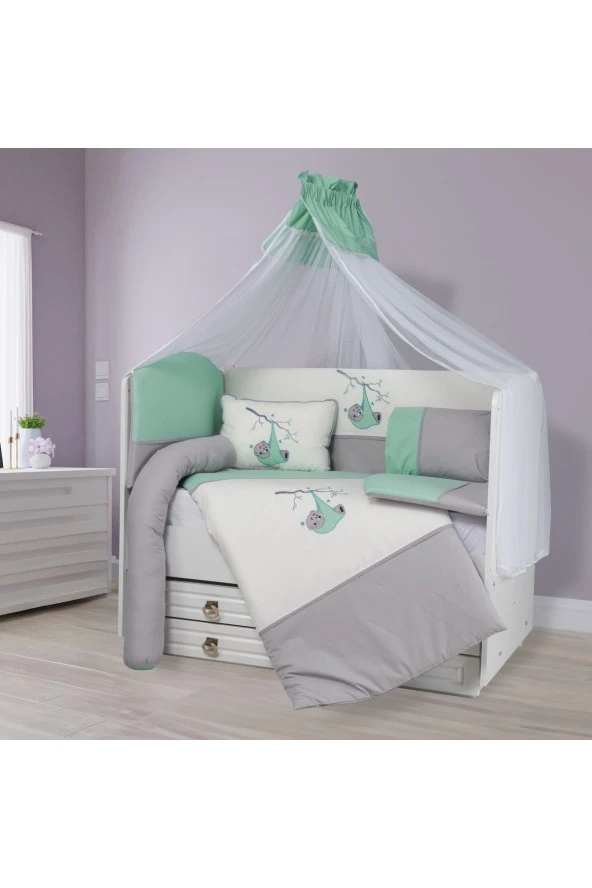 Tugu Home&baby 70x130cm Kenar Korumalı 10 Parça %100 Pamuk Koala Desenli Uyku Seti08