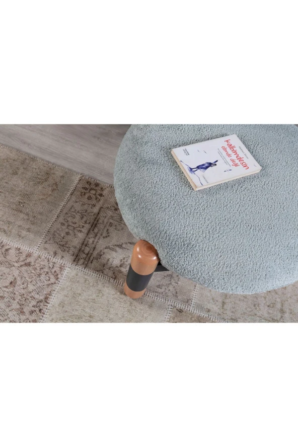 TurkishTouch Modern Berjer Su Yeşili Teddy Kumaş Ahşap Ayak Siyah Metal Gövde Tekli Koltuk Salon Genç Odası Ofis - 5