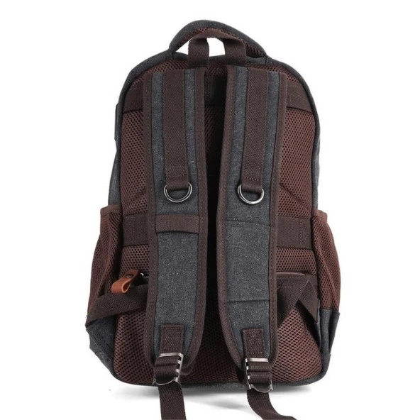 Ççs London 51567 Kanvas Sırt Çantası Siyah - Resim 2