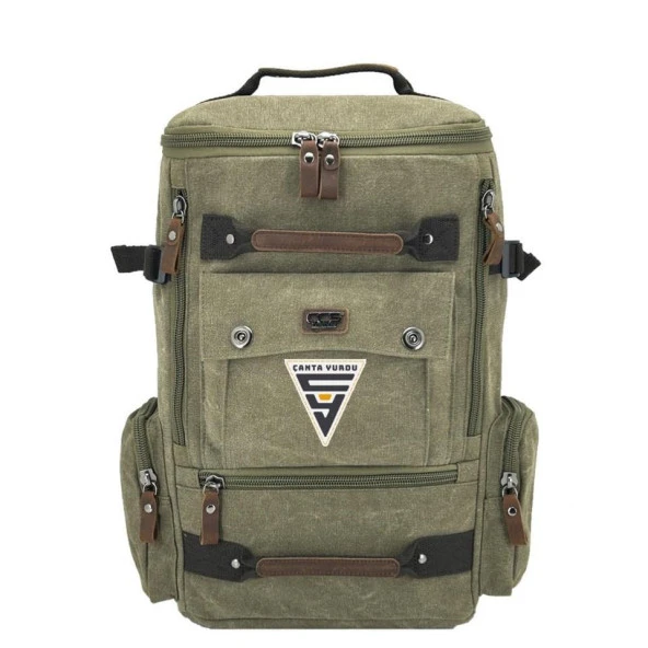 Ççs London 51564 XL Kanvas Sırt Çantası Haki ürün görseli
