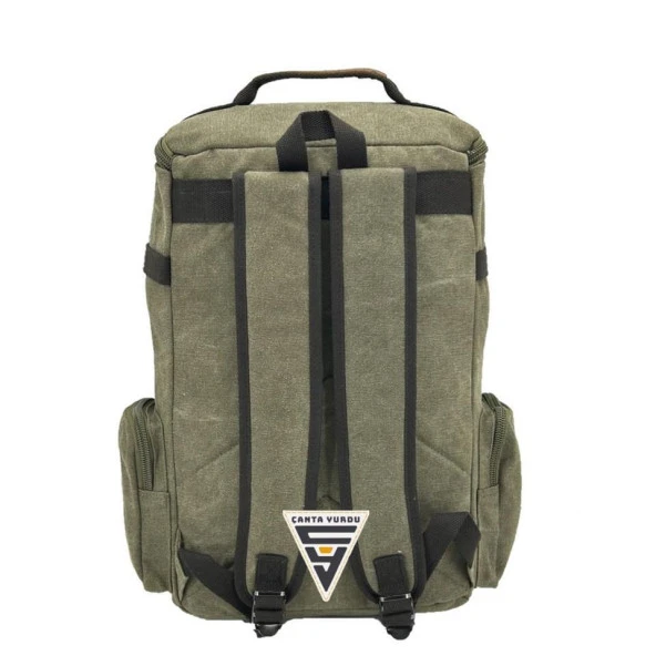 Ççs London 51564 XL Kanvas Sırt Çantası Haki - Resim 3
