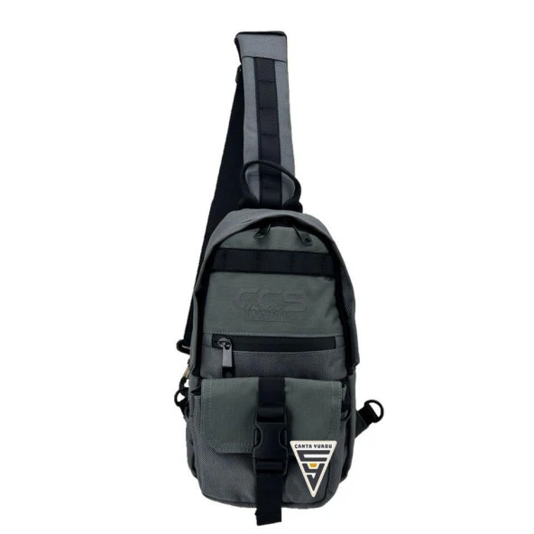 Ççs London 51606 Çapraz Sırt ve Göğüs Çantası Gri - Resim 3