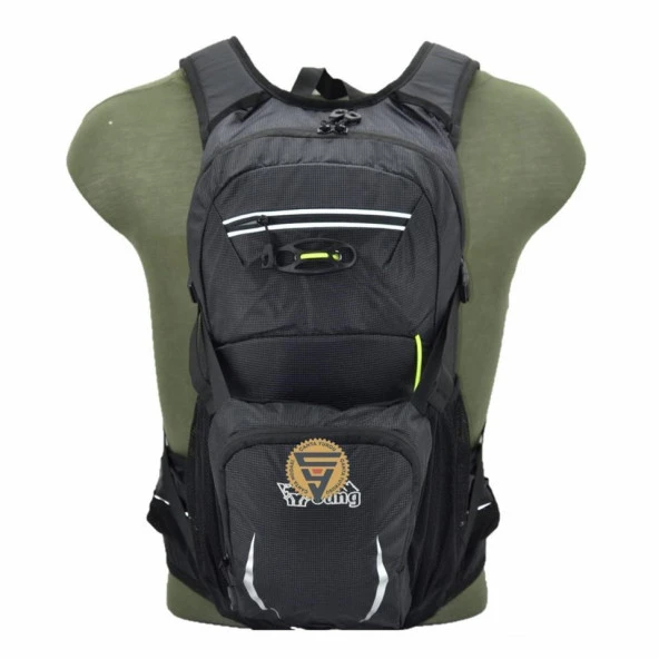 Young 40198 Mini Dağcı Sport Sırt Çantası Siyah - Resim 7