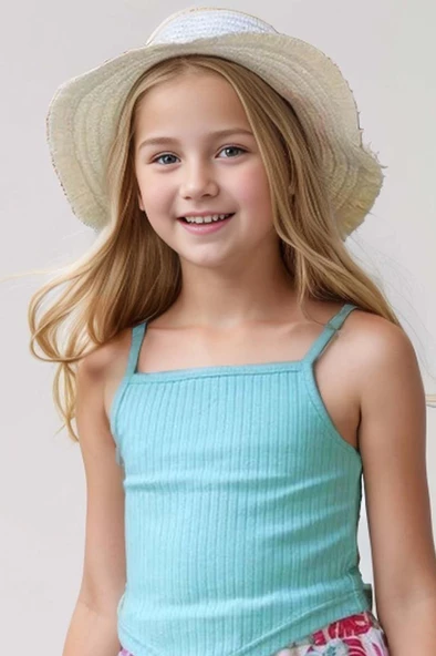 Kız Çocuk Kaşkorse Crop ve Dijital Baskılı Fuşya Etekli Takım - Resim 2