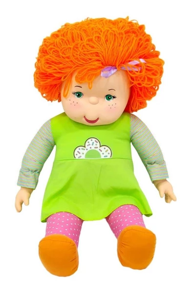 Unutulmaz Bir Hediye - 70 cm Lahana Saçlı Gökkuşağı Bebek - 4