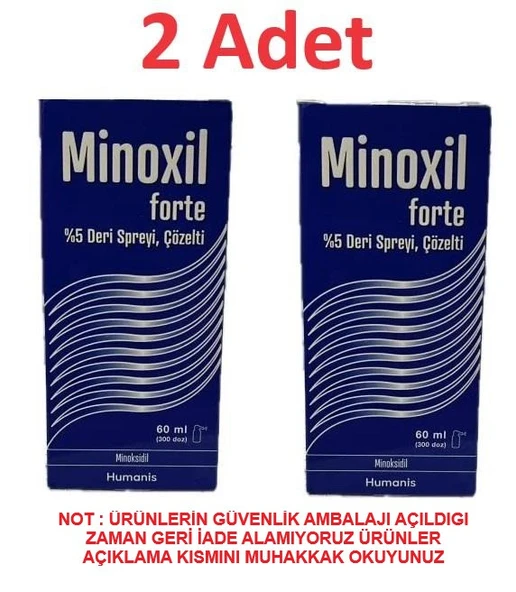 Minoxil Forte %5 60 ml Paket Deri Bakım Spreyi 2 Adet ürün görseli