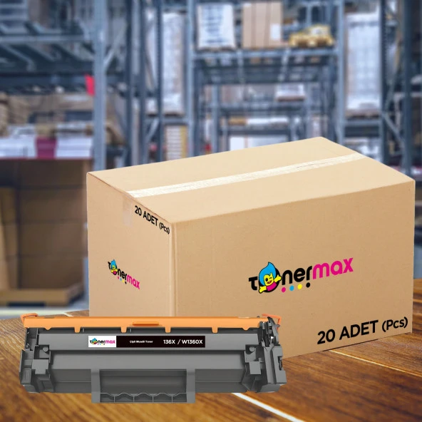 Hp 136X-W1360X Muadil Toner - Çipli 1 Koli 20'li Avantaj Paket / M211 / M236 Yüksek Kapasite