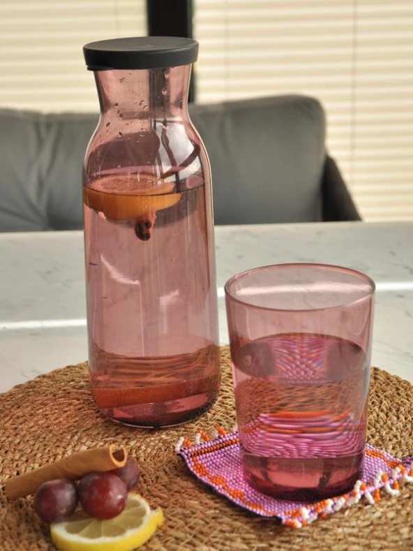 Sipahi Kapaklı Karaf Seti Mor 1250 Ml - 2