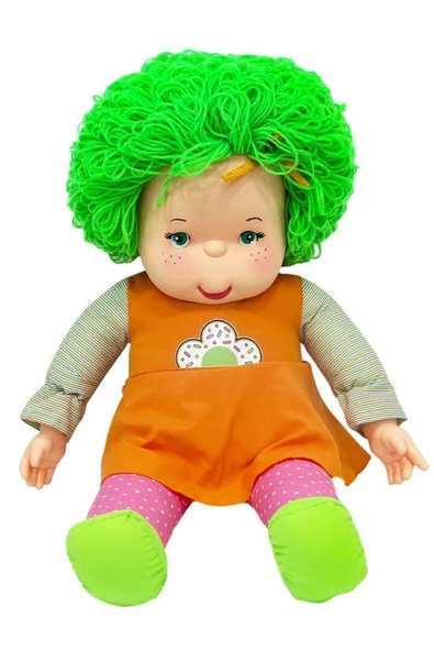 Unutulmaz Bir Hediye - 70 cm Lahana Saçlı Gökkuşağı Bebek - 3