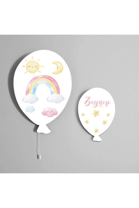 TuGu Home&Baby Bebek Çocuk Yatak Odası Ikili Balon Aydınlatma Dekoratif Duvar Dekorasyon Ürünleri30