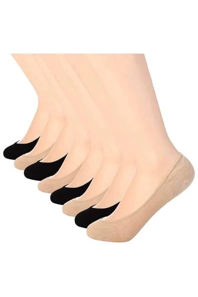 6lı Kadın Pamuklu İnce Mini Görünmez Suba Çorap - 6