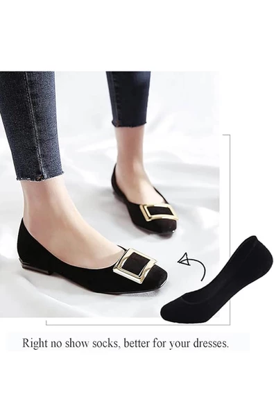 6lı Kadın Pamuklu İnce Mini Görünmez Suba Çorap - 12