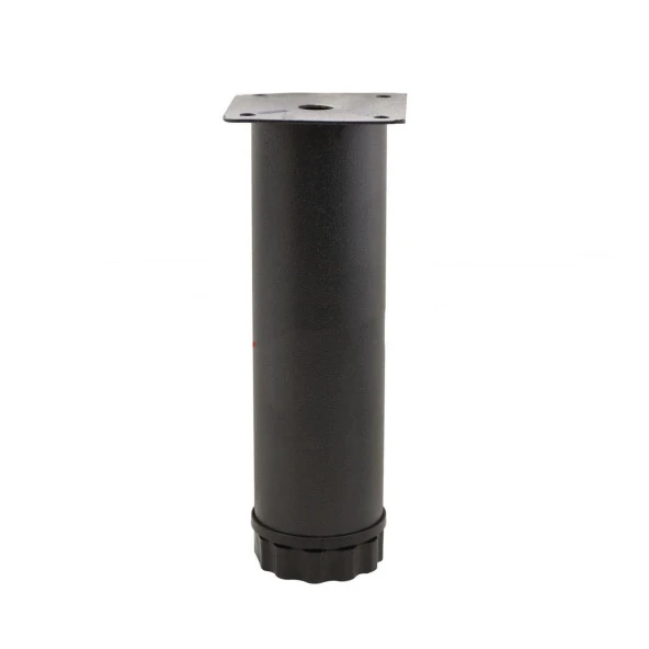 Metal 20 cm Özel Mat Siyah Boyalı Ayarlı Mobilya Koltuk Ayağı
