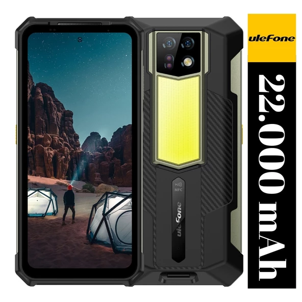 Ulefone Armor 24 Android 14 22000Mah Mega Batarya Kamp Işığı, 12Gb Ram +256Gb, 6.78" Cep Telefonu