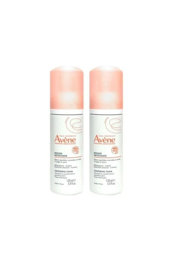 AVENE Mousse Nettoyante Cleansing Foam 150 ml x 2 İKİLİ PAKET