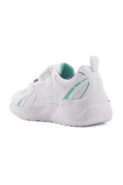 U.S. Polo Assn. AKITA JR 4FX 101509992 Erkek Çocuk Spor Ayakkabı Beyaz Mavi Yeşil 31-35 - Resim 3