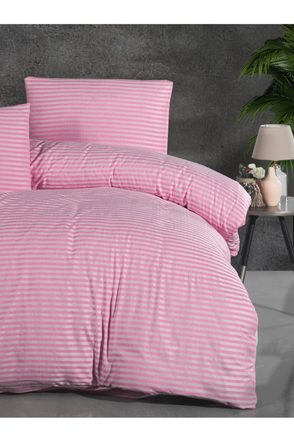 MyStory Home Çift Kişilik Nevresim Seti - Pembe  (Çarşafsız) - 2