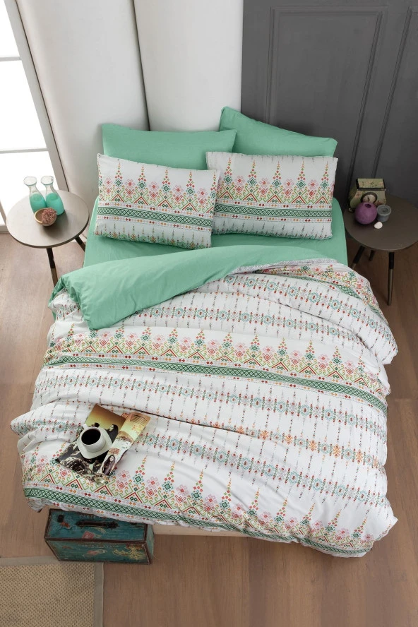 MyStory Home Lastikli Çarşaflı Çift Kişilik Nevresim Takımı Estilla - 2