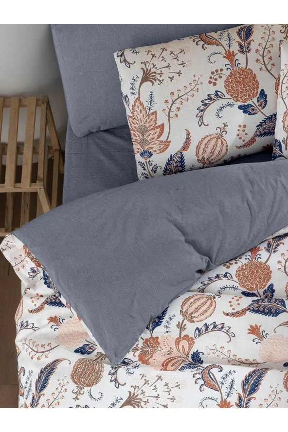 MyStory Home Lastikli Çarşaflı Çift Kişilik Nevresim Takımı ETRO - 3