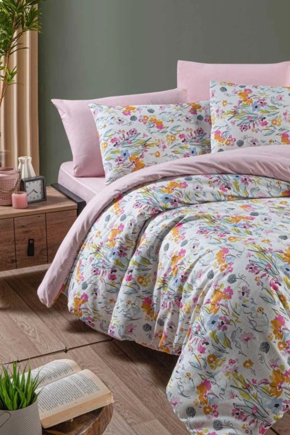 MyStory Home Lastikli Çarşaflı Çift Kişilik Nevresim Takımı Lily - 4