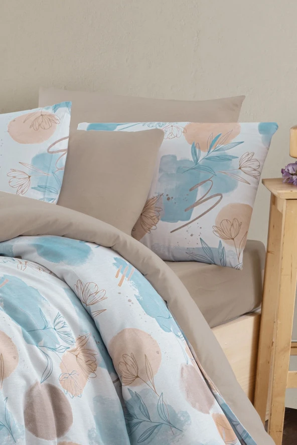 MyStory Home Lastikli Çarşaflı Çift Kişilik Nevresim Takımı Magnolia - 2