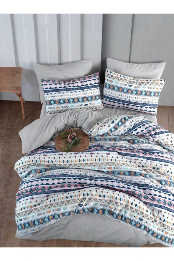 MyStory Home Lastikli Çarşaflı Çift Kişilik Nevresim Takımı Diamente - 4