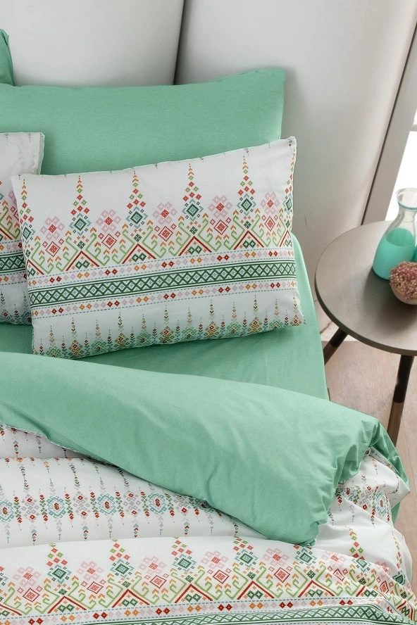 MyStory Home Lastikli Çarşaflı Çift Kişilik Nevresim Takımı Estilla - 4