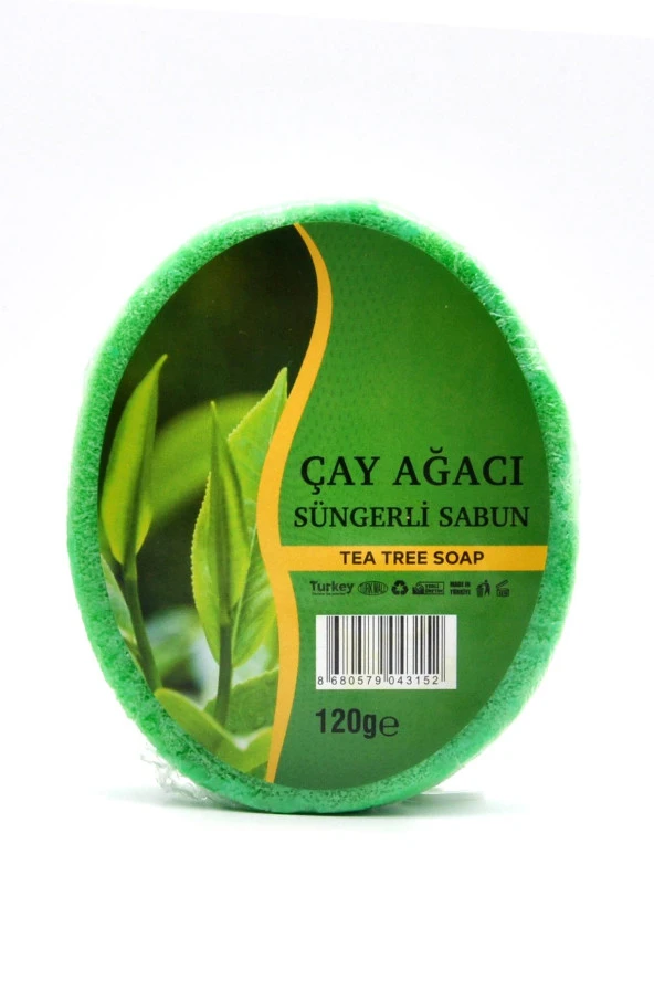 Çay Ağacı Özlü Süngerli Sabun Banyo Duş Sabunu 120 G x 3 Adet - 2